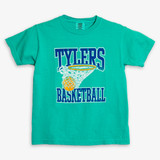 TYLER'S Youth Basketball Tee Isle Green and Navy