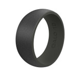 Qalo Men's Satin Silicone Ring in Tungsten side view