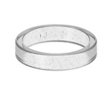 Qalo Women's Jelly Smooth Ring in Silver Glitter