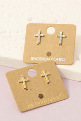 Mini Cross Stud Earrings