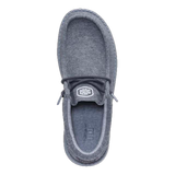 HeyDude Men's Wally Stretch Jersey Shoes Charcoal detail view