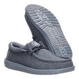 HeyDude Men's Wally Stretch Jersey Shoes Charcoal front view