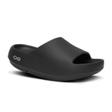 The Oofos Men's OOahh Plus Slides in Black