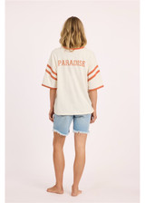 SISSTR Women's Playa Day Short Sleeve Knit Top in Cayenne front view