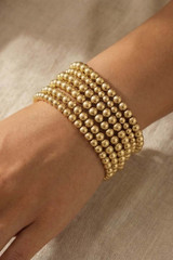 Fame Accessories Gold Dipped Ball Bead Bracelet Set detail view