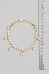 Mini Heart Charms Mixed Layered Chains Bracelet