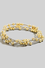 Gold Dipped Mixed Beaded Bracelet Set