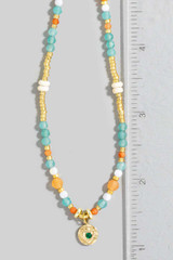 Heart Pendent Multi Beaded Necklace