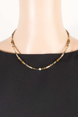 Mixed Beads Link Adjustable Necklace