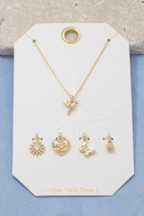 Fame Accessories Assorted Interchangeable Charms Pendant Necklace detail view