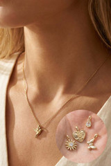 Fame Accessories Assorted Interchangeable Charms Pendant Necklace detail view