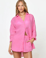 LSpace Women's Rio Tunic in Hottest Pink layered view