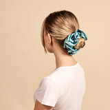 The Darling Effect Ruffle Up Scrunchie - Sicily Stripes Teal