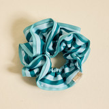 The Darling Effect Ruffle Up Scrunchie - Sicily Stripes Teal