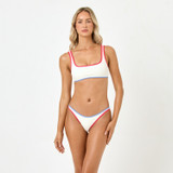 The LSpace Women's Suzi Bikini Bottom in Cream and Pout