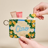 The Darling Effect Handcrafted Beaded Pouch Ciao Bella front view