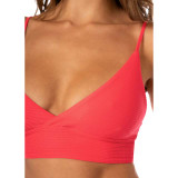 The Maaji Women's Sunset Punch Triangle Bikini Top in Bright Red