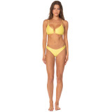 The Maaji Women's Sunbeam Bia Bralette Bikini Top in Light Pastel Yellow