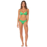 The Maaji Women's Palm Leaf Dainty Underwire Bikini Top in Bright Green