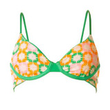 Maaji Women's Palm Leaf Dainty Underwire Bikini Top in Bright Green side view