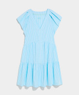 Vineyard Vines Women's Sophie Harbor Dress in Stripe Turquoise