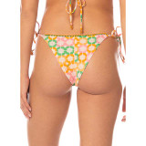 The Maaji Women's Tropical Tiles Sunflash Low Rise Bikini Bottoms in Open Orange