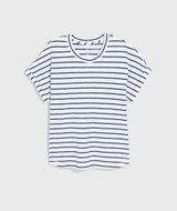 Vineyard Vines Women's Jersey Tee in White /Navy Stripe