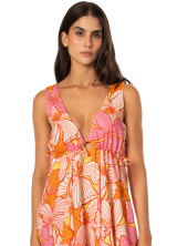 Maaji Women's Retro Bloom Nova Dress in Open Pink back view