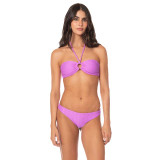 Maaji Women's Celestial Sundown Jill Bandeau Bikini Top in light pastel purple detail view