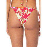 Maaji Women's Dreamscape Glow Sunflash Bikini Bottoms Dark Pink flat lay