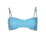 Maaji Women's Echo Angles Bralette Bikini Top in Blue close-up