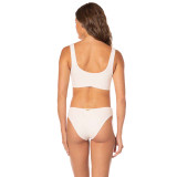 Maaji Women's Coconut Milk Sublimity Bikini Bottoms in White, front view