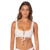 The Maaji Women's Coconut Milk Dazzle Bralette Bikini Top in White