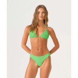 PQ Swim Women's Matcha Basic Ruched Bikini Bottoms front view