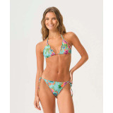 PQ Swim Women's Solana Embroidered Triangle Bikini Top embroidery detail