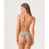 PQ Swim Women's Solana Embroidered Triangle Bikini Top side detail