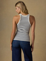 Faherty Women's Surfside Rib Tank Top front view