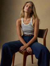 Faherty Women's Surfside Rib Tank Top back view