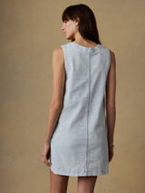 Faherty Women's Denim Malibu Dress light-wash denim side view