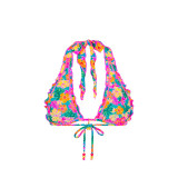 Kulani Kinis Women's Paradise Pop Lettuce Edge Halter Bikini Top