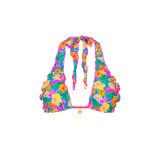 Kulani Kinis Women's Paradise Pop Lettuce Edge Halter Bikini Top