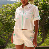Kulani Kinis Women's Crystal Tides Essential Cargo Shorts back view