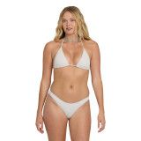Billabong Women's Summer Hi Hike Bikini Bottoms Salt Crystal waistband detail
