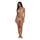 Billabong Women's Pipe Dream Multi Tri Bikini Top in Bright Marine front view