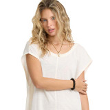 The Billabong Women's Hallow Wave Mini Short Sleeve Dress in Salt Crystal