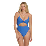 Billabong Women's Tanlines Mika One Piece Swimsuit True Blue full length