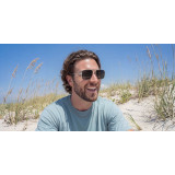Blenders Phoenix Sunglasses Silver three-quarter view