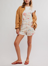 Free People Women's Ziggy Printed Shortalls front view