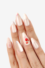 Never Have I Ever Floral Femme Almond Press-On Nails