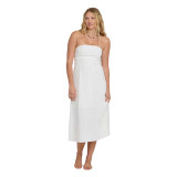 Billabong Women's In the Sky Midi Dress Salt Crystal full length